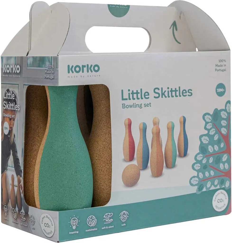 Quilles Korko Petits Skittles Golden Jeu Silencieux et Anti-Choc Sol