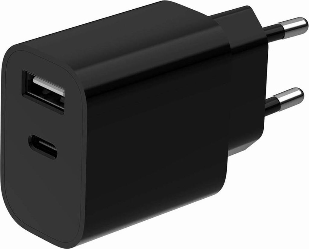 Gembird 2-Port USB Ladegerät C + A 2.4A in Schwarz