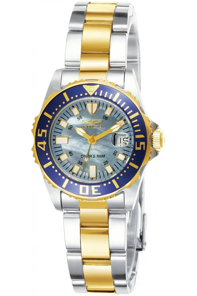 Orologio Invicta Lady Pro Diver 2961 Madreperla Blu e Oro Donna