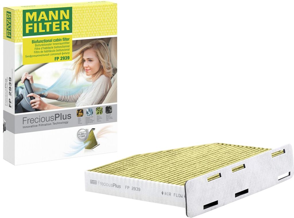 MANN-FILTER FP 2939 Innenraumfilter Pollenfilter für VW Produktbild 