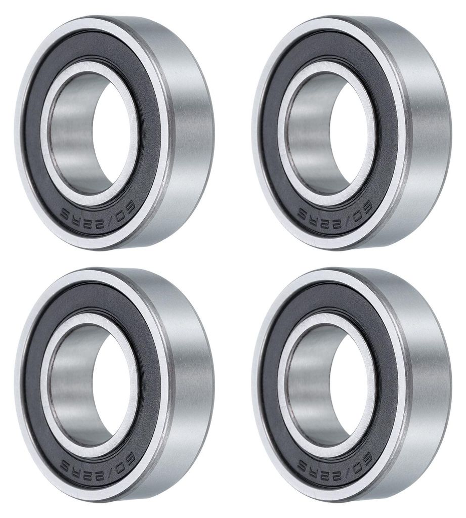 4 Stš¹ck 60/22-2RS Rillenkugellager, 22mm x 44mm x 12mm Hochkohlenstoff-Chromstahl Z3 Doppelt gummierte abgedichtete Lager (ABEC3)