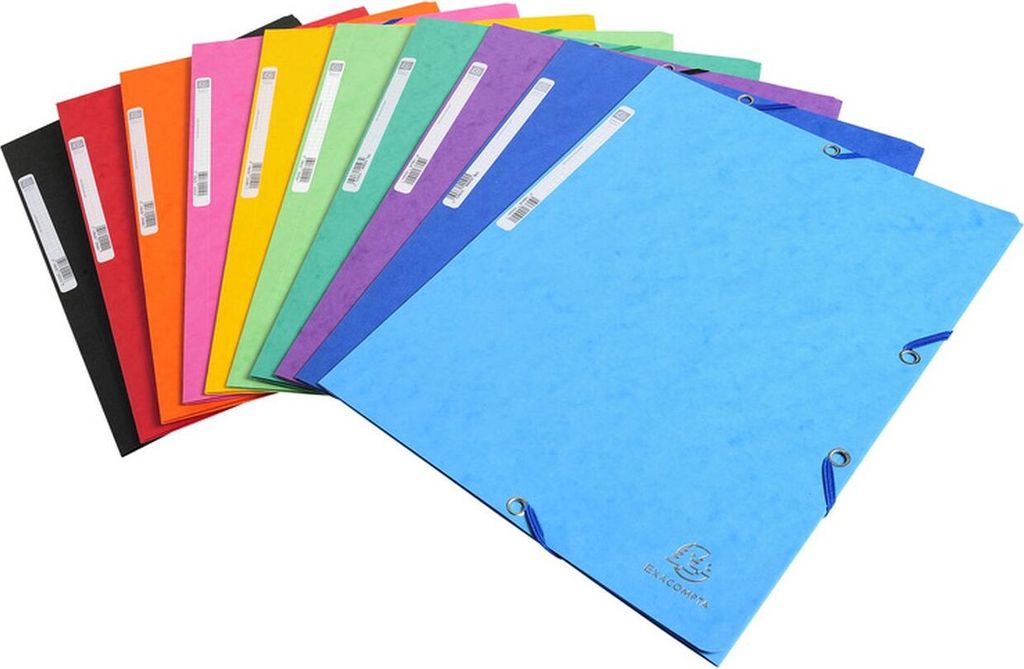 EXACOMPTA Eckspannermappe, DIN A4, Karton, farbig sortiert Produktbild 