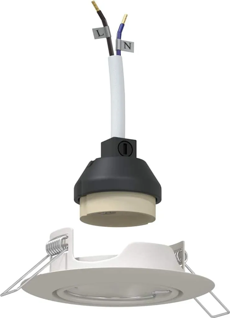 Illuminazione Soffitto vidaXL: 24 Faretti Bianchi Metallo 9x9 cm