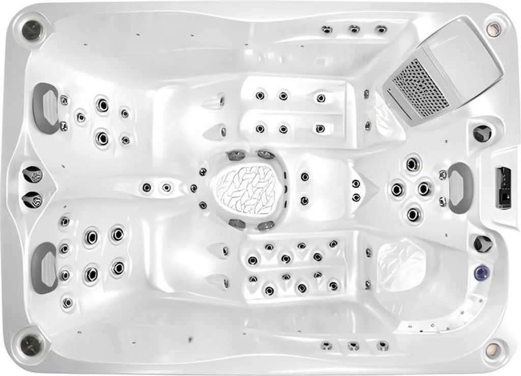 Hydromassagewanne Whirlpool Spa Pool Outdoor Massagebad Blubberbad 216x156 cm