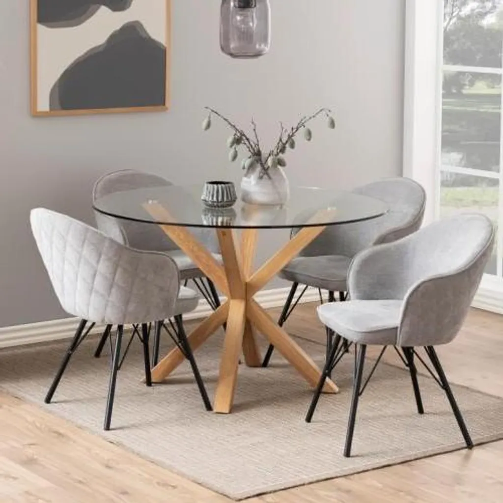 Table de repas HEAVEN extensible en céramique grise et métal robuste