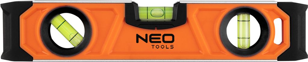 NEO TOOLS Aluminium-Wasserwaage - Gesicherte Libelle, m Genauigkeit, präzise geschliffen 23 cm