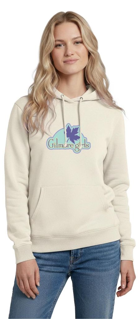 Spreadshirt Gilmore Girls Logo Damen Hoodie, L, Vanille-Milchshake