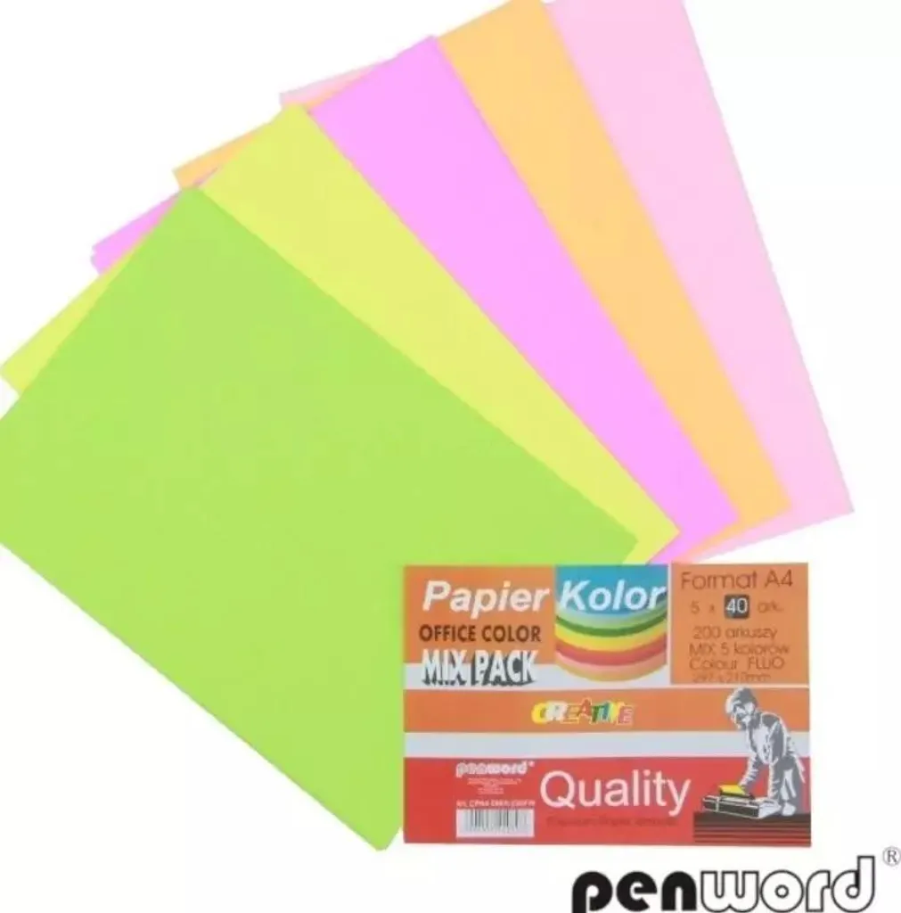 Risma A4 Colori Assortiti 5x40 Fogli - Soluzione Archiviazione Colore