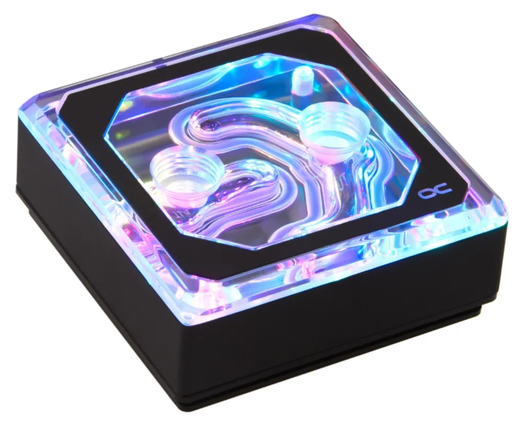 Alphacool Ice Block XPX Aurora Edge - Blocco acqua - Ottone - Cooper - Plexiglas - Nero - LGA 1150 (Socket H3) - LGA 1151 (Socket H4) - LGA 1155 (Socket H2) - LGA 1200 (Socket H5) - LGA 2011... - CE - FC - ROHS - 70 mm