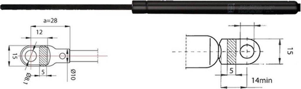 METZGER 2110283 Gasfeder Heckklappendämpfer für BMW 5 Limousine (E34) 364mm
