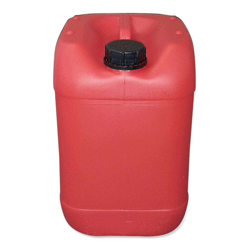 Kunststoff Kanister natur 5 Liter mit Schraubverschluss 35 mm rot