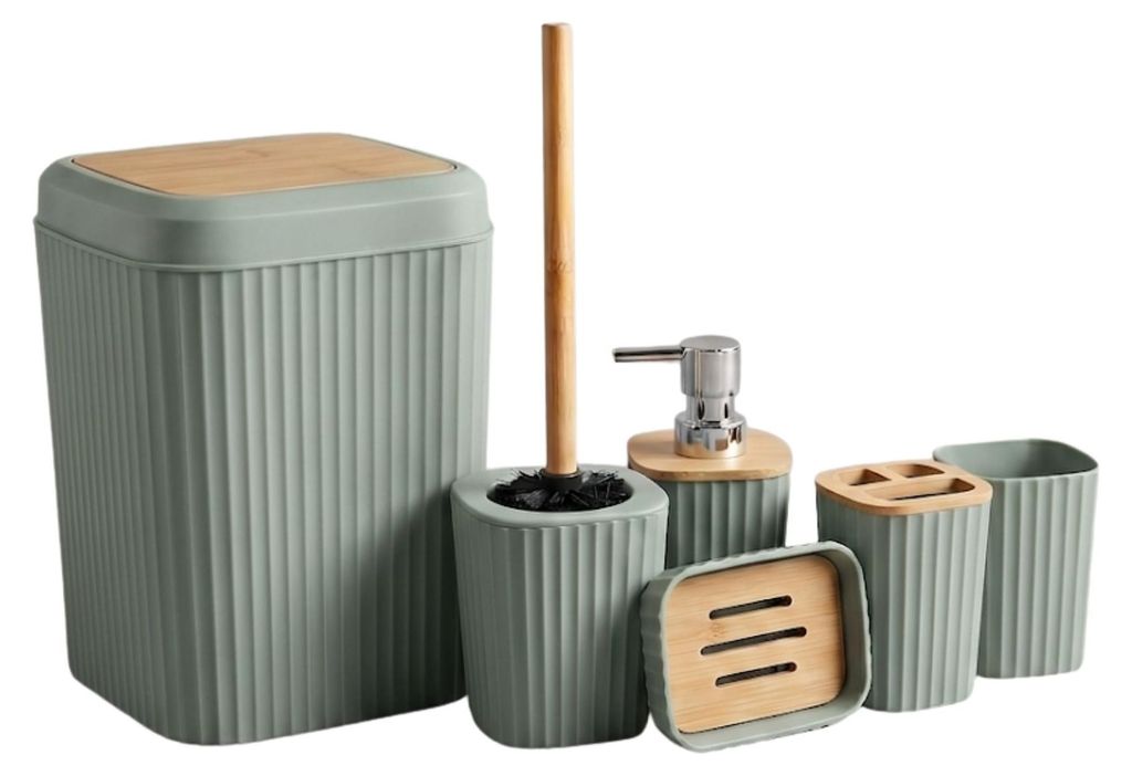 Badset 6-teilig, Badezimmer Zubehörset, Badaccessoires Produktbild 