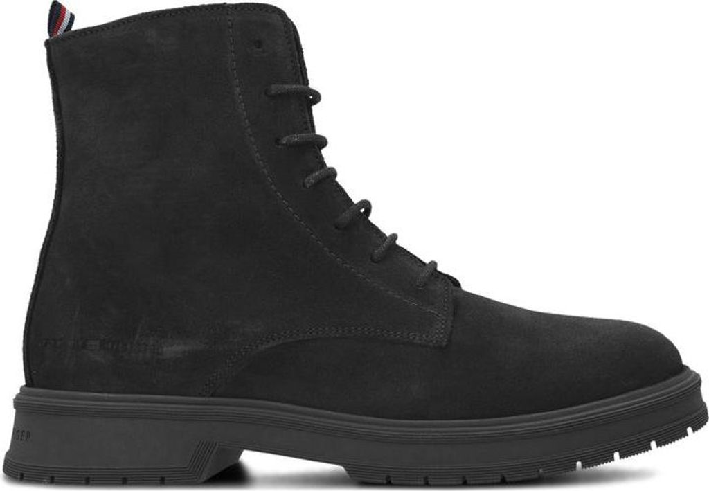 Tommy Hilfiger Veterboot Suede Schwarz - Große 44