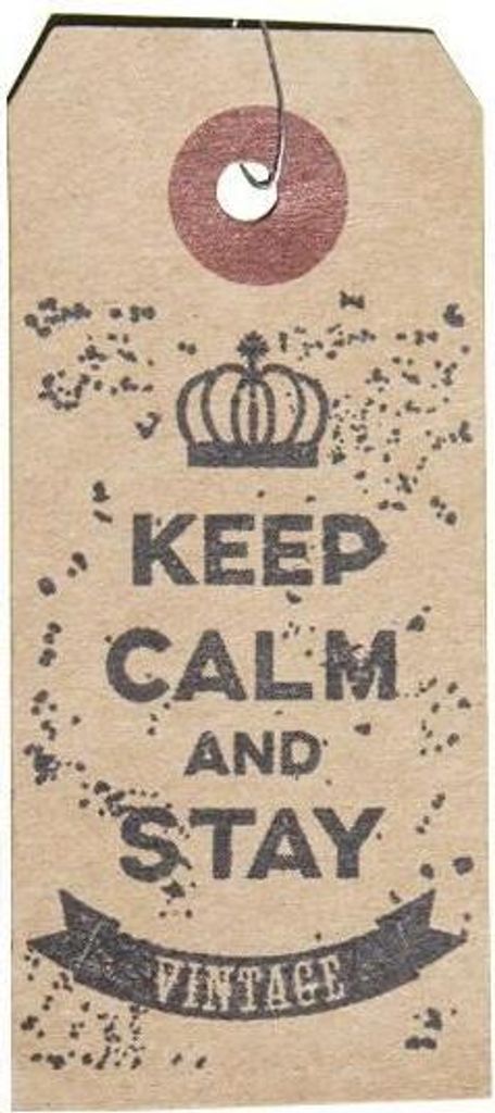 Kraft Etiketten + Holz Stempel Vintage