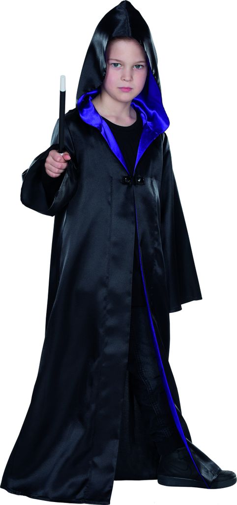 Zauberer Kinder Kostüm, Gewand, Umhang mit Kapuze Gr. 116