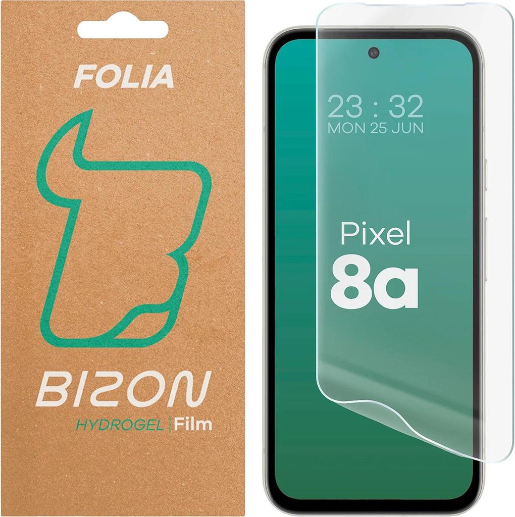 Hydrogel Folie für den Bildschirm für Google Pixel 8a, Bizon Glass Hydrogel Front, 1 Stück