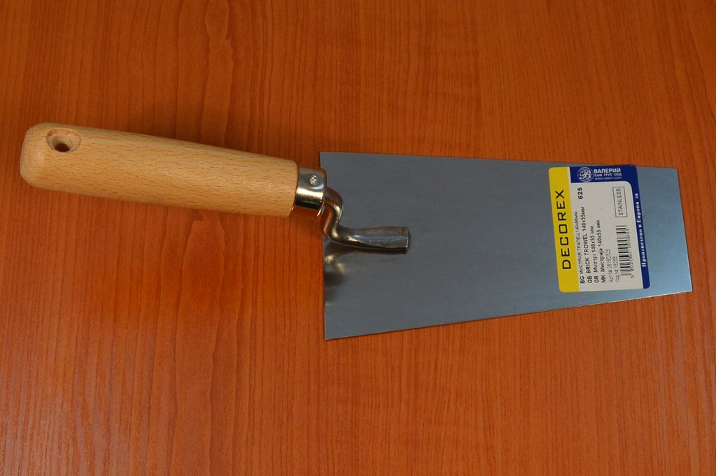 Edelstahl Holzgriff Maurerkelle Trapezkelle Putzkelle Mauerkelle, 140x55mm