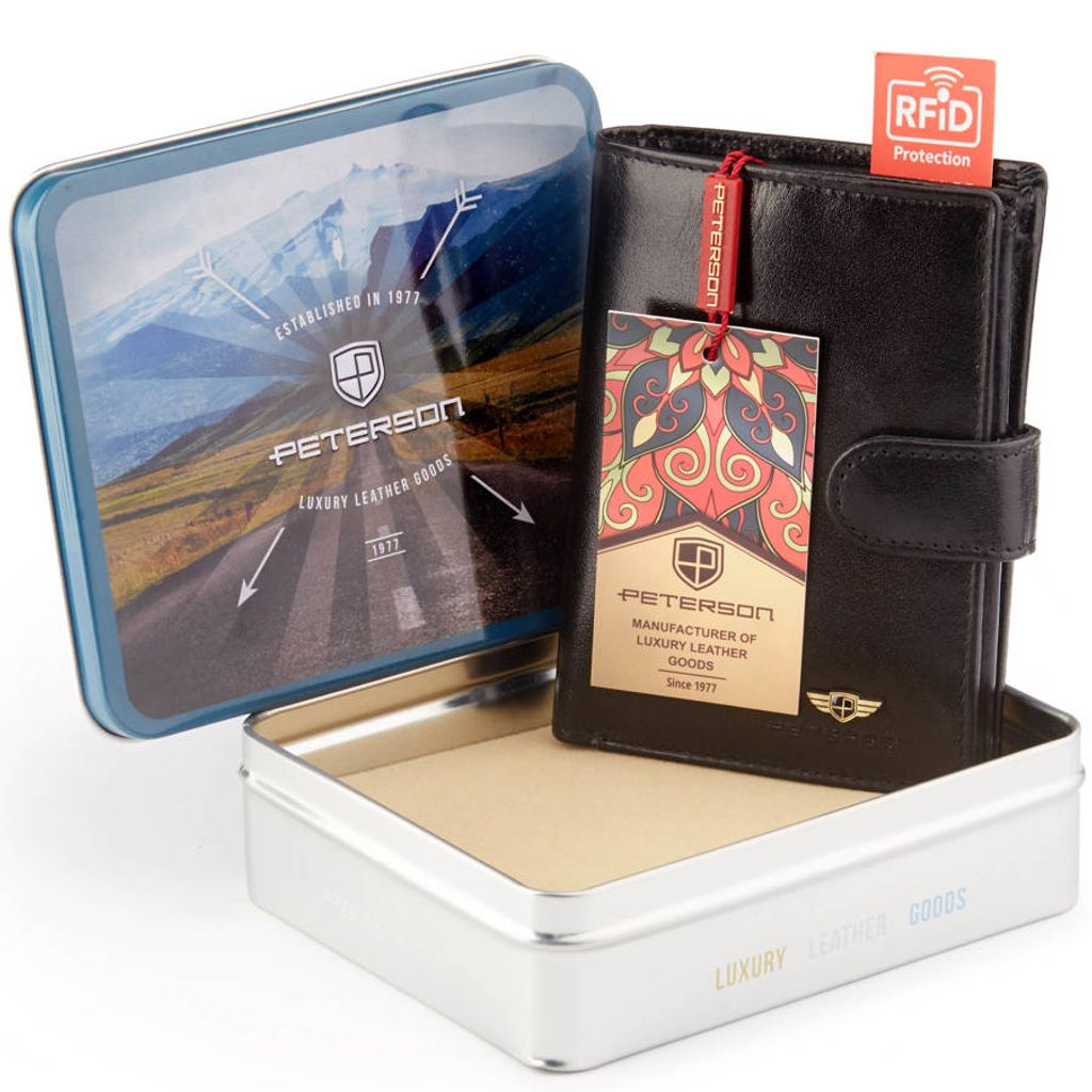 Grand portefeuille en cuir avec protection des cartes Image du produit 