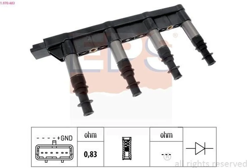 Bobine d'allumage EPS 1.970.483 contre les pertes de puissance moteur