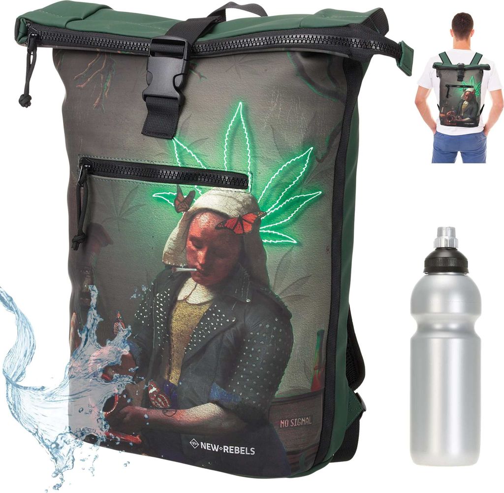 Rucksack Herren Jungen Damen Kurierrucksack Plane Mart Time Bag Roll-top Fahrradrucksack Freizeitrucksack Sport Fitness Reise Laptop Bag Daypack Fe...