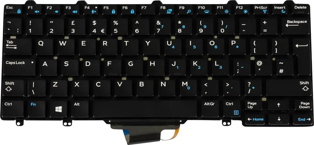 Clavier de Remplacement Dell QWERTY avec Rétroéclairage LED Lumineux