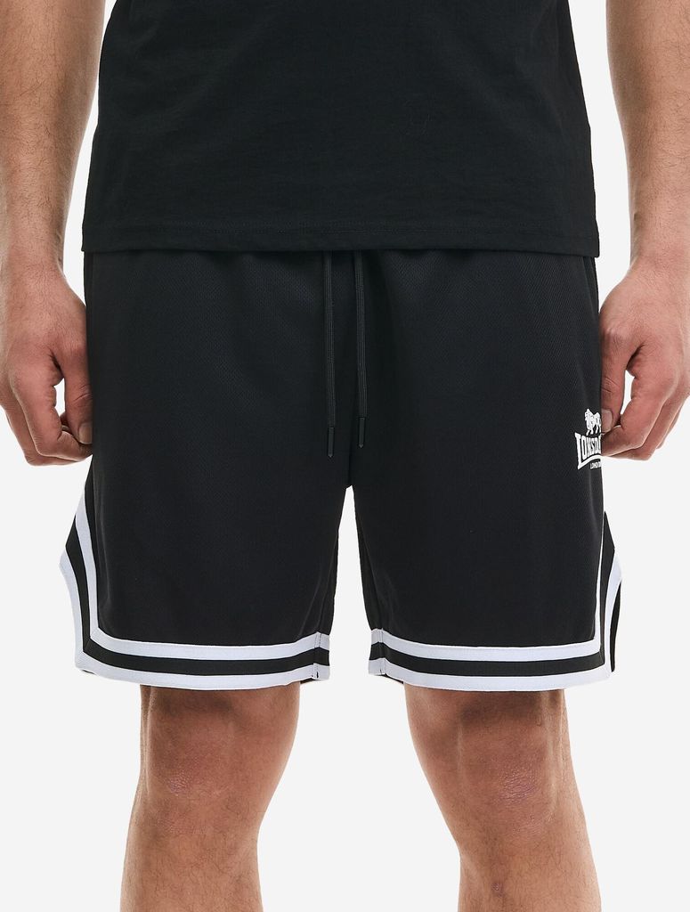 Unisex Shorts normale Passform STENSCHOLL Black/White XS Lonsdale