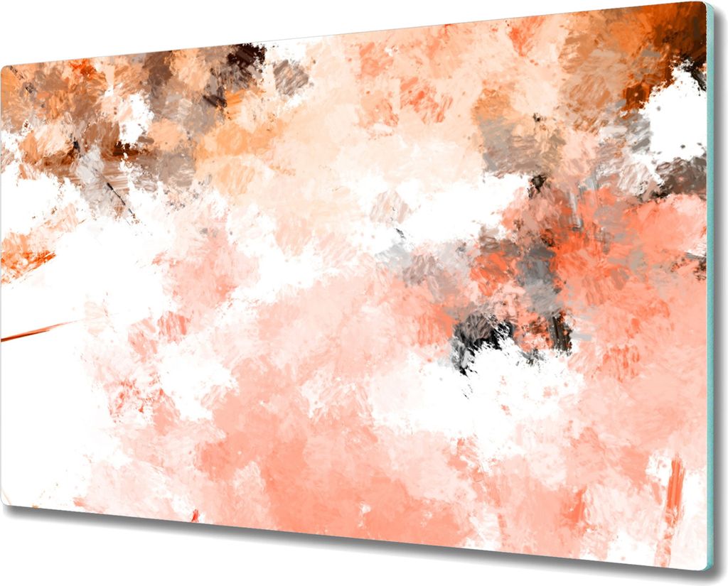 Coloray Hackbrett Herdabdeckplatte 80x52 cm Küchenbrett Kochplattenabdeckung Schneidebrett - Abstrakte Kunst Blätter