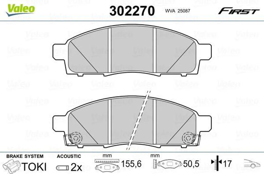 Plaquettes de frein Valeo 302270 longue durée avec technologie OE