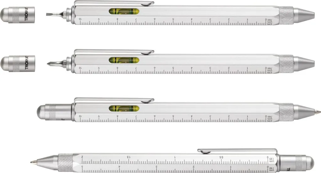 Stylo multitâche TROIKA Construction argent avec règle et tournevis - 2