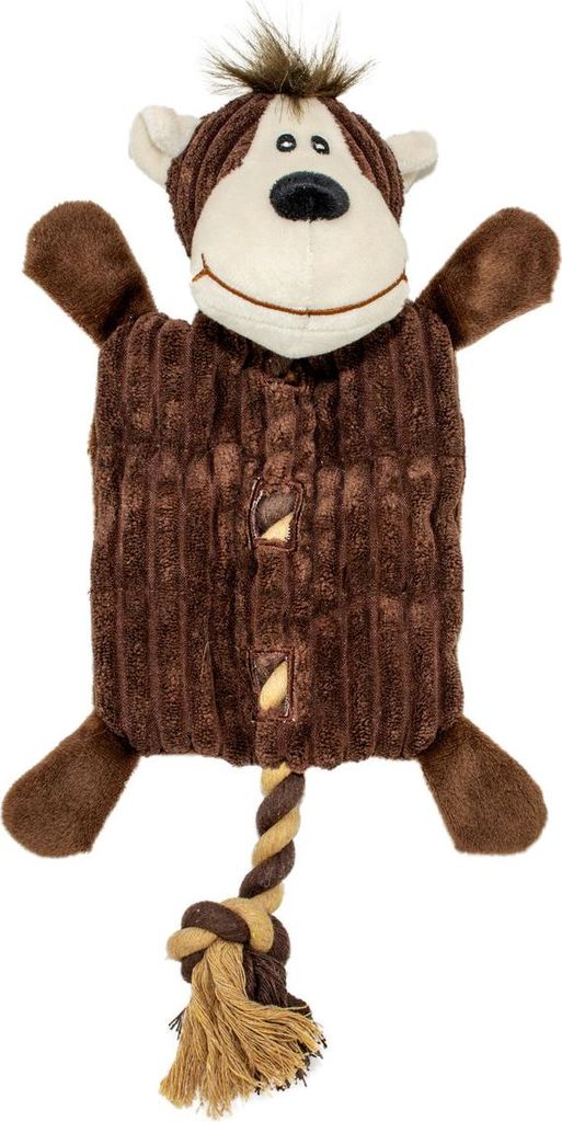 Duvo+ Hundespielzeug Zoo Friends Affe flach braun