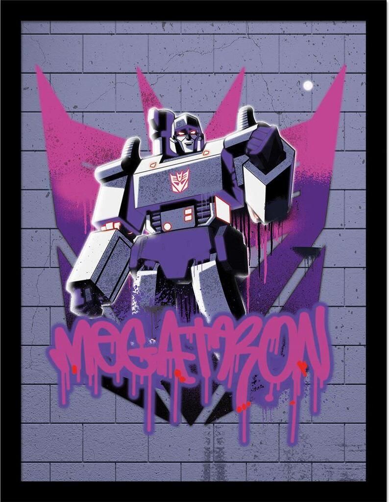 Transformers - Gerahmtes Poster, Graffiti PM11287 (40 cm x 30 cm) (Violett/Pink)