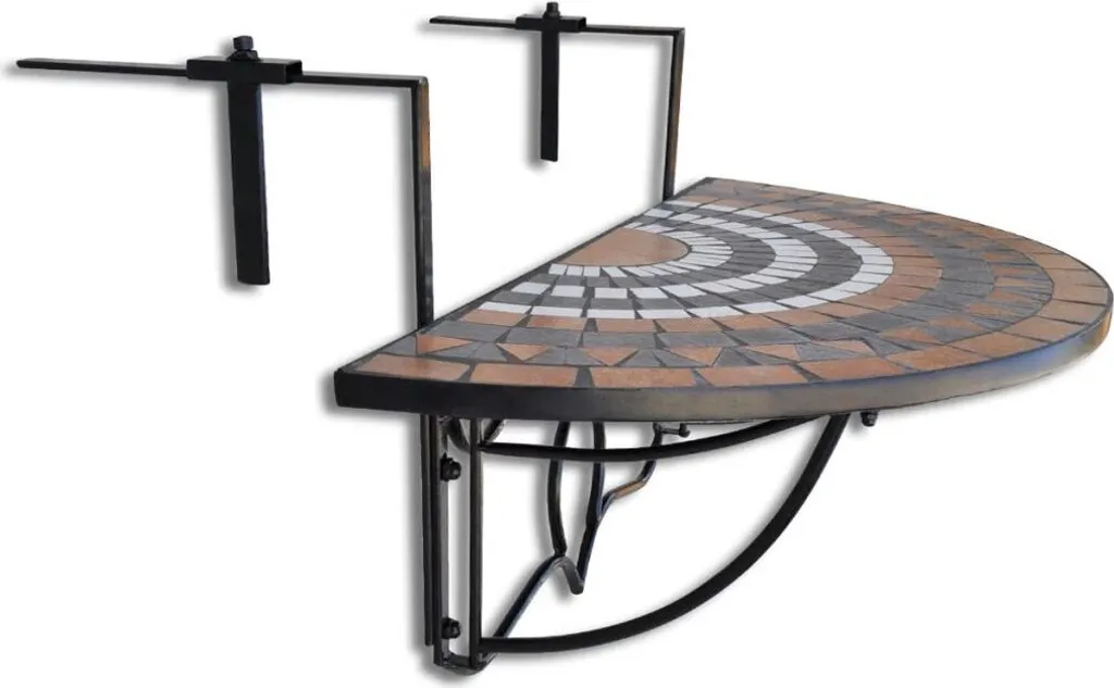 Table suspendue balcon mosaïque terre cuite résistante aux intempéries - 3
