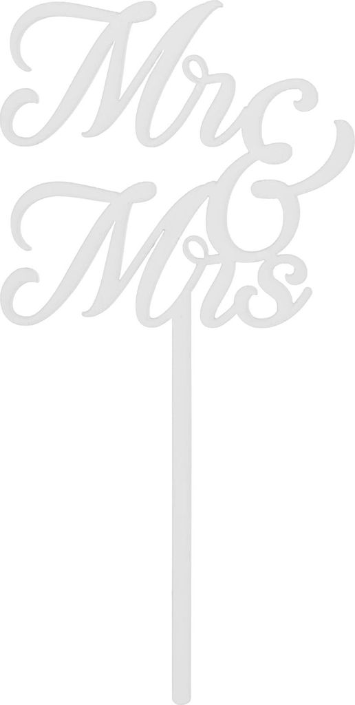 Décoration de gâteau « Mr & Mrs » pour mariage, 16,5 x 8,3 Image du produit 