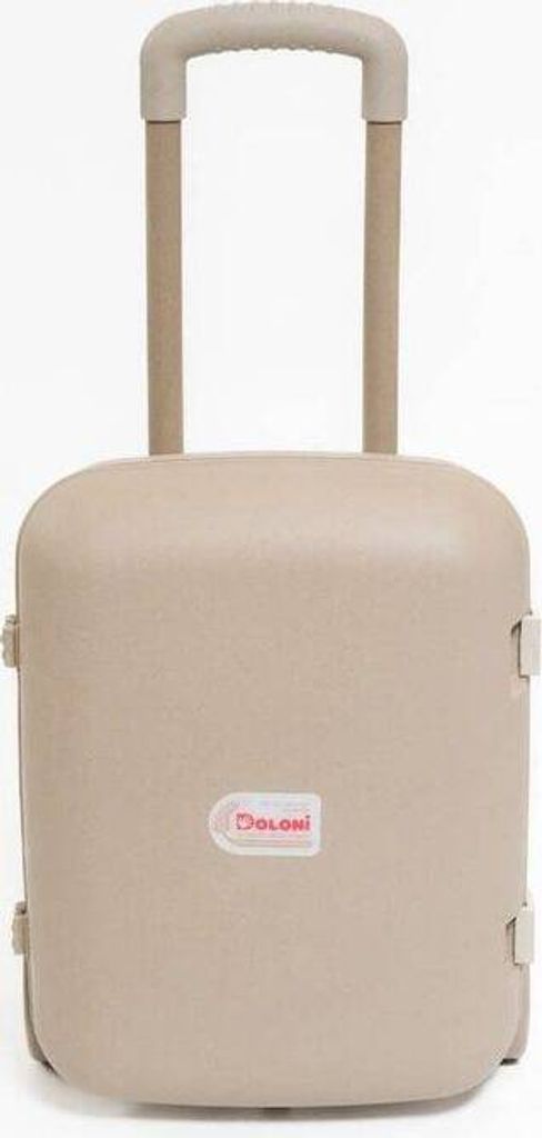 Doloni Spielzeug-Rollkoffer beige 38 cm hoch, 29 cm breit, Produktbild 