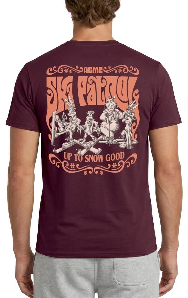 Spreadshirt Looney Tunes AGME Ski Patrol Mit Spruch Männer T-Shirt, S, Ziegelrot