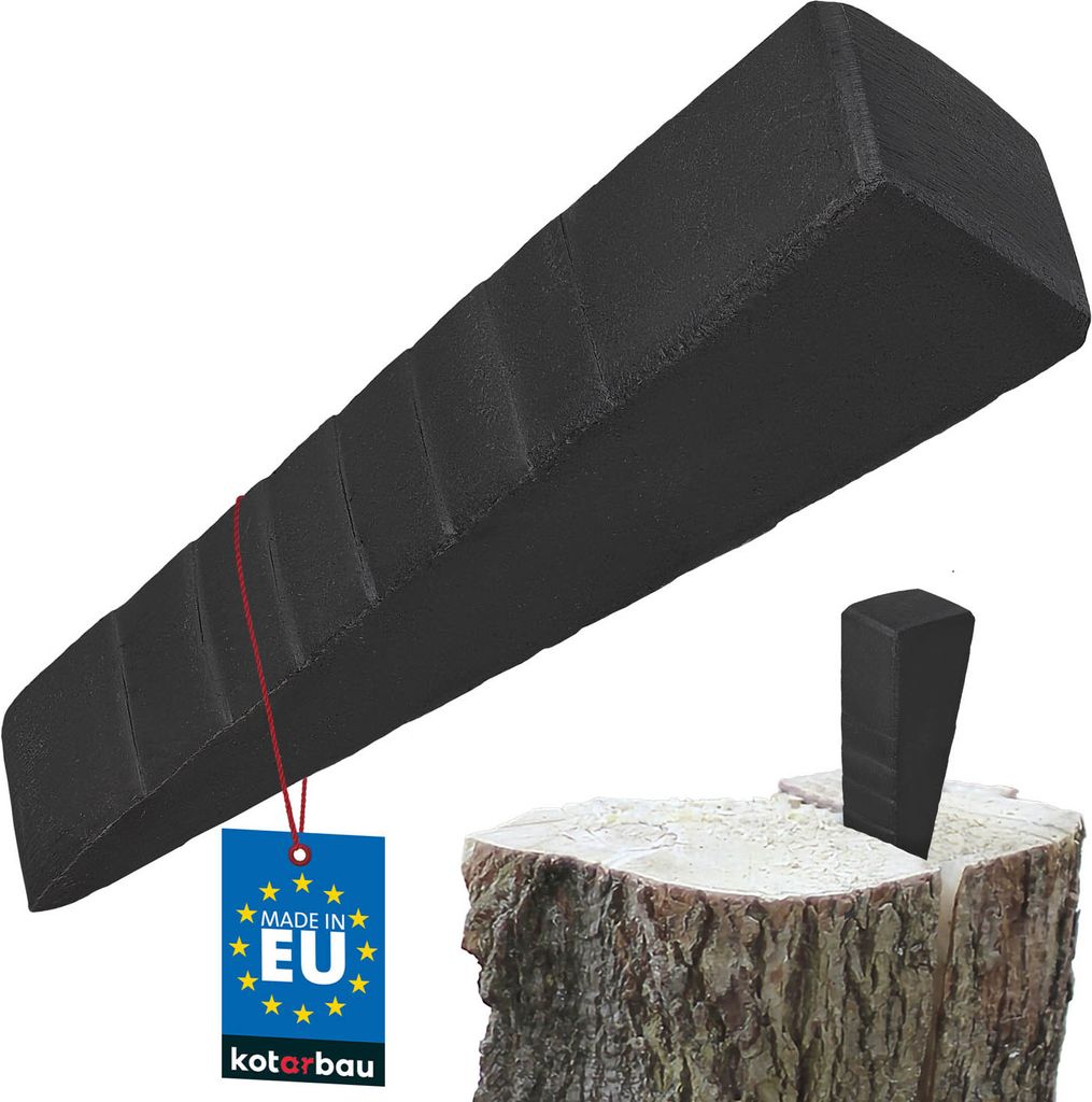 KOTARBAU Geschmiedeter Spaltkeil aus Stahl 219 mm 3.0 kg Keil Spaltgranate Holzspaltkeil Holzspalter Fällkeil Scheitkeil Nachsetzkeil Treibkeil ...