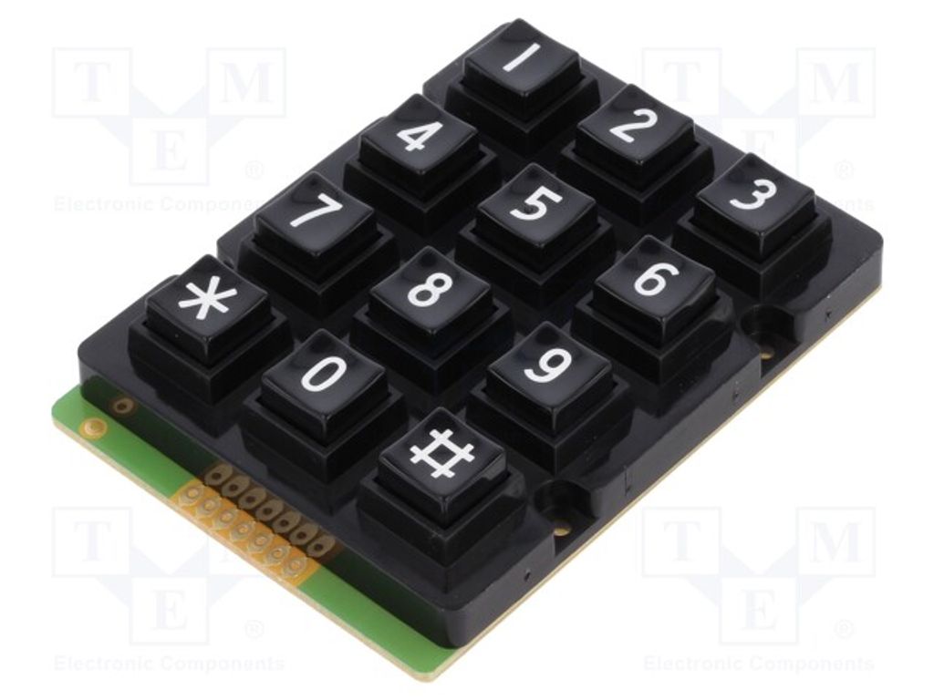 1x Tastatur: Kuntoff Fehlen 2 Kuntoff 1N AK-207-N-BBW Kuntoff-Tastaturen 200mΩ