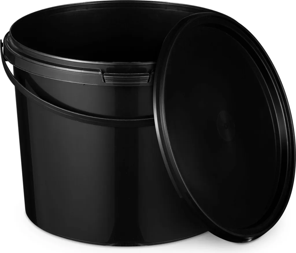 Set 10 Secchi Plastica 3L BenBow Nero - Certificato BRC Antiperdita