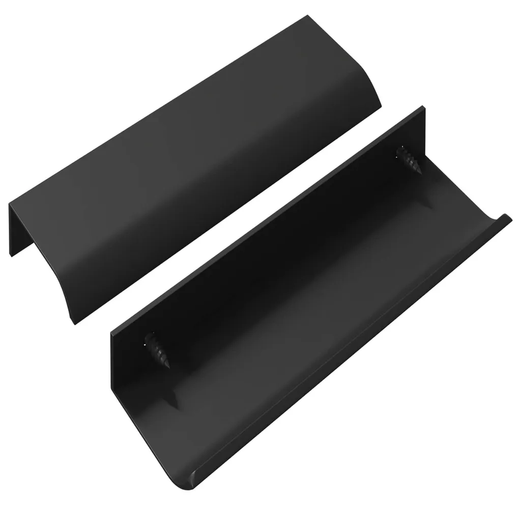 Poignée noire anti-traces 120 mm pour meubles en lot de 725 - Aluminium