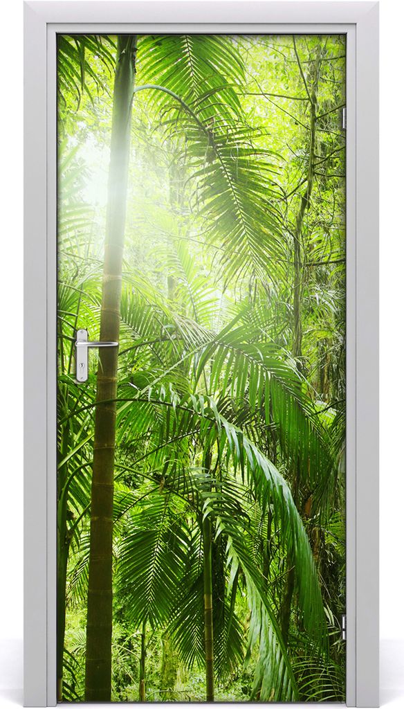 Tulup Türaufkleber 95x205 cm Dekorative Aufkleber Selbstklebend Wasserdichte Tapete Abnehmbar Schlafzimmer Wohnzimmer Wohnkultur - Regenwald