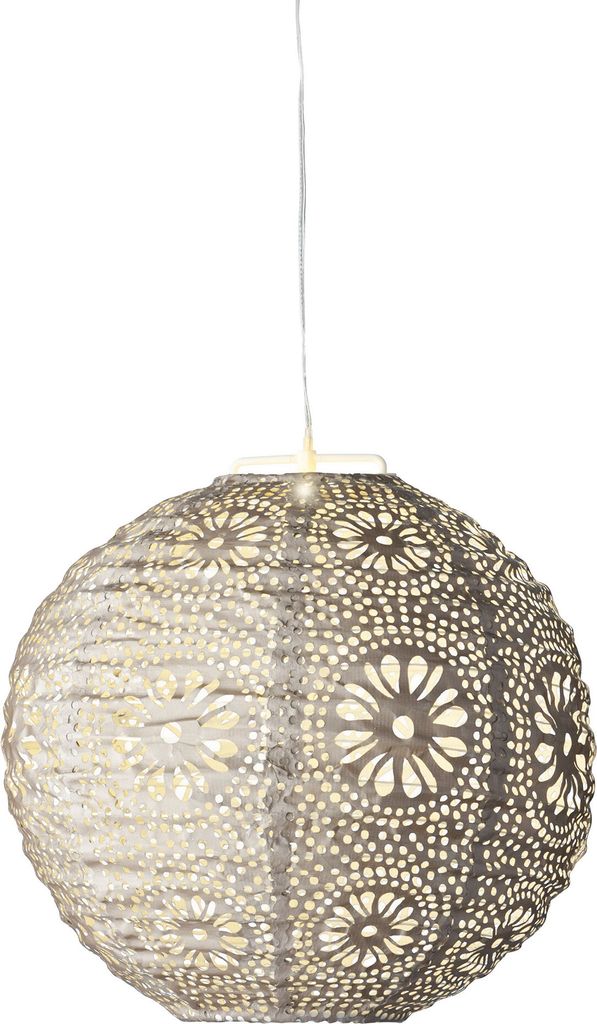 Solar LED Gartenleuchte Laterne 25x23cm Kunststoff Warmweiß