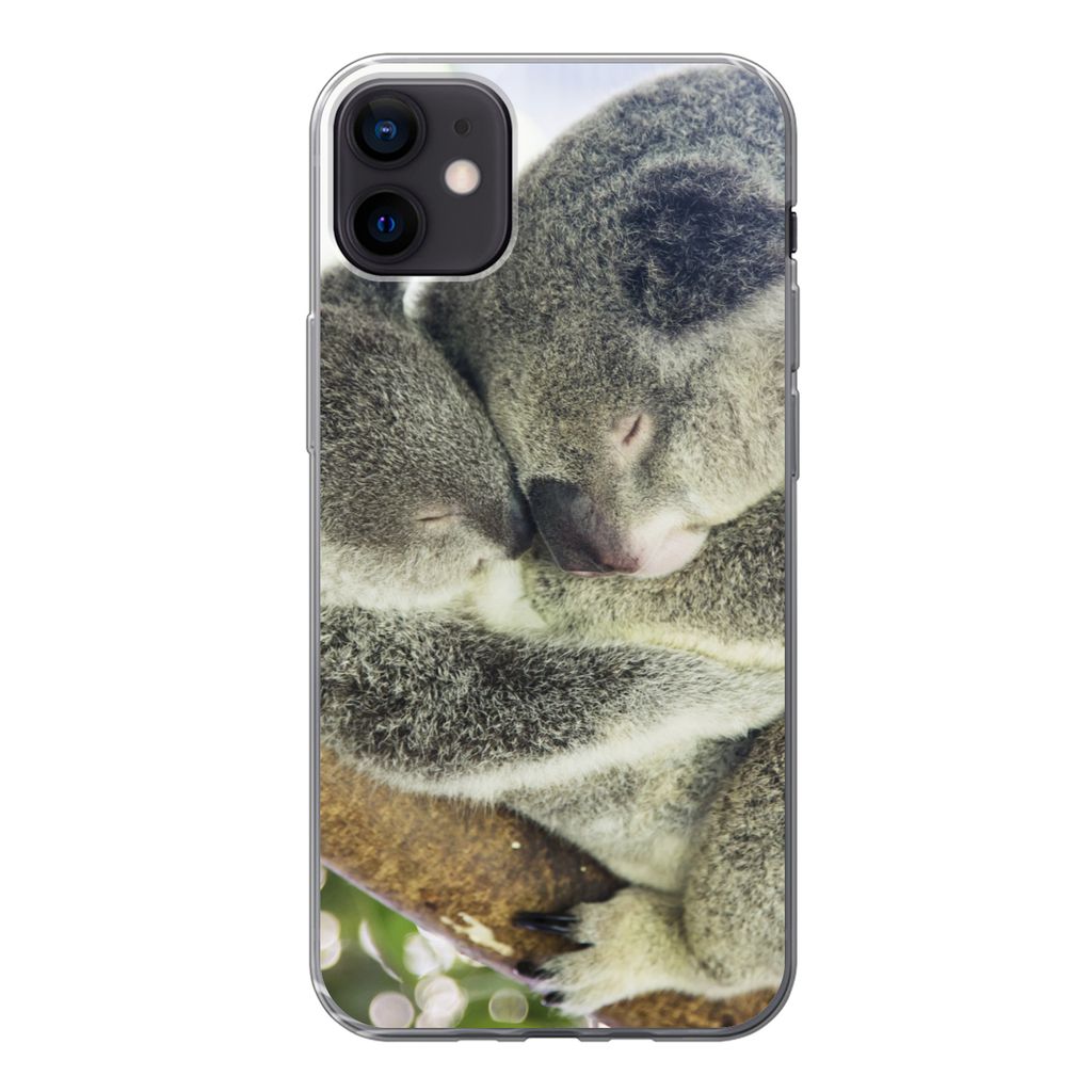 MuchoWow Handyhülle Schutzhülle Hülle für iPhone 12 mini Koalas - Plüschtier - Tiere - Kinder - Jungen - Mädchen Silikon Softcase Handy Hü...