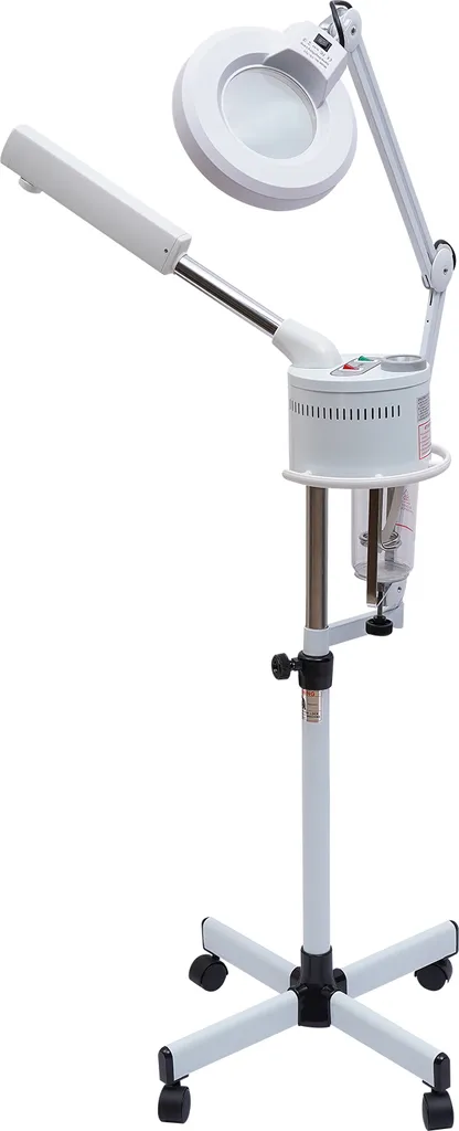Machine beauté vapeur ozone et lampe loupe 5x pour soin visage SPA