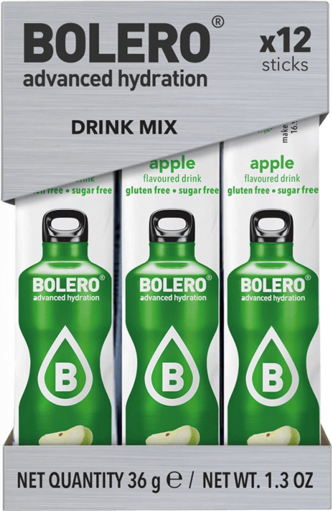 Bolero Sticks (12x3g) Apple - Intra- & Post-Workout - Produktbild 
