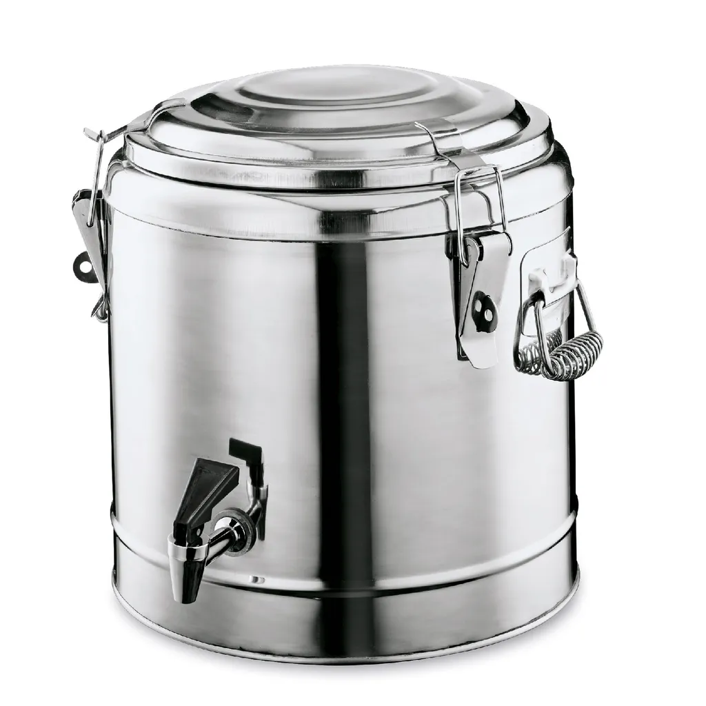 Dispenser Bevande Termico 12L con Rubinetto - Acciaio Inox per Buffet