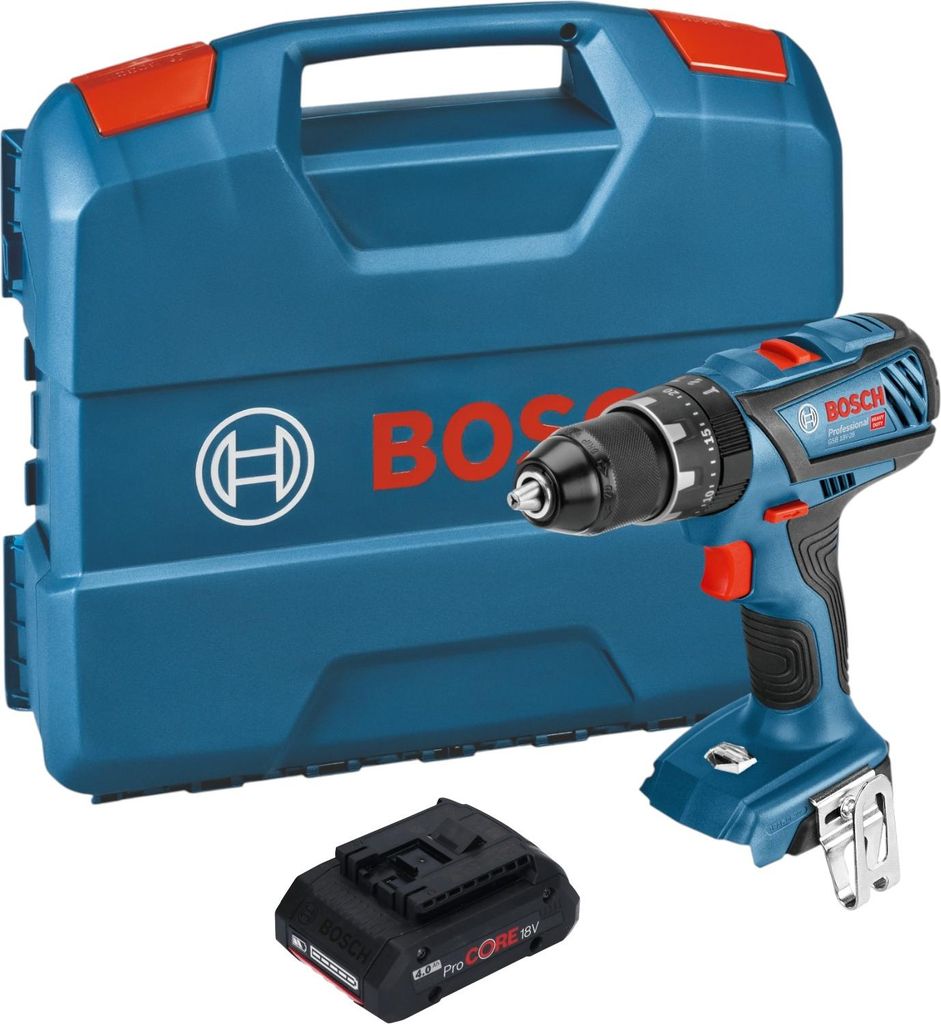 Bosch GSB 18V-28 Professional Akku Schlagbohrschrauber 18 V 63 Nm + 1x ProCore Akku 4,0 Ah + Ladegerät + L-Case