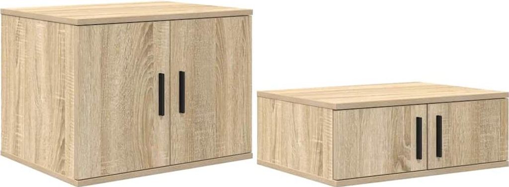 SYFAX Badschrank Sonoma-Eiche 127 x 41 x 40 cm Holzwerkstoff
