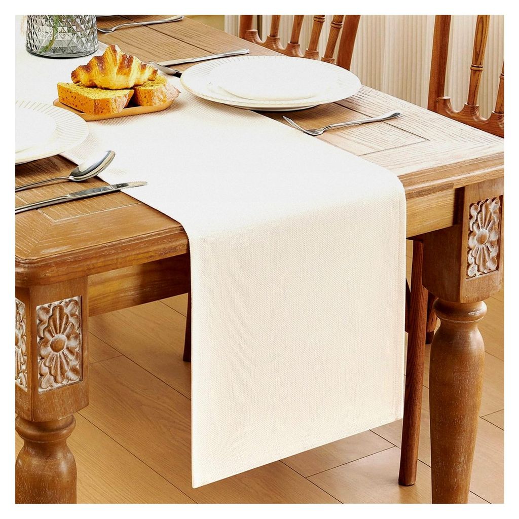 Beiger Tischläufer 33x122 cm für Outdoor und Tischdekoration