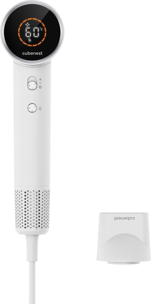 Cubenest – SwiftDry SDH001 – Haartrockner – Ionen-Föhn – Anzeige in Celsius, 4 Heizstufen, 2 Geschwindigkeitsstufen – 8 kombinierbare Mo...