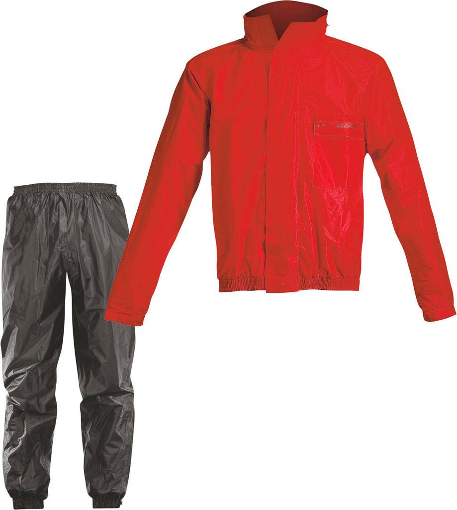 Acerbis Logo 2-Teiler Regenkombi, rot/schwarz, 3XL